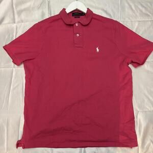 Polo Ralph Lauren Pink Polo Shirt Mens Large Classic Fit Authenticated
